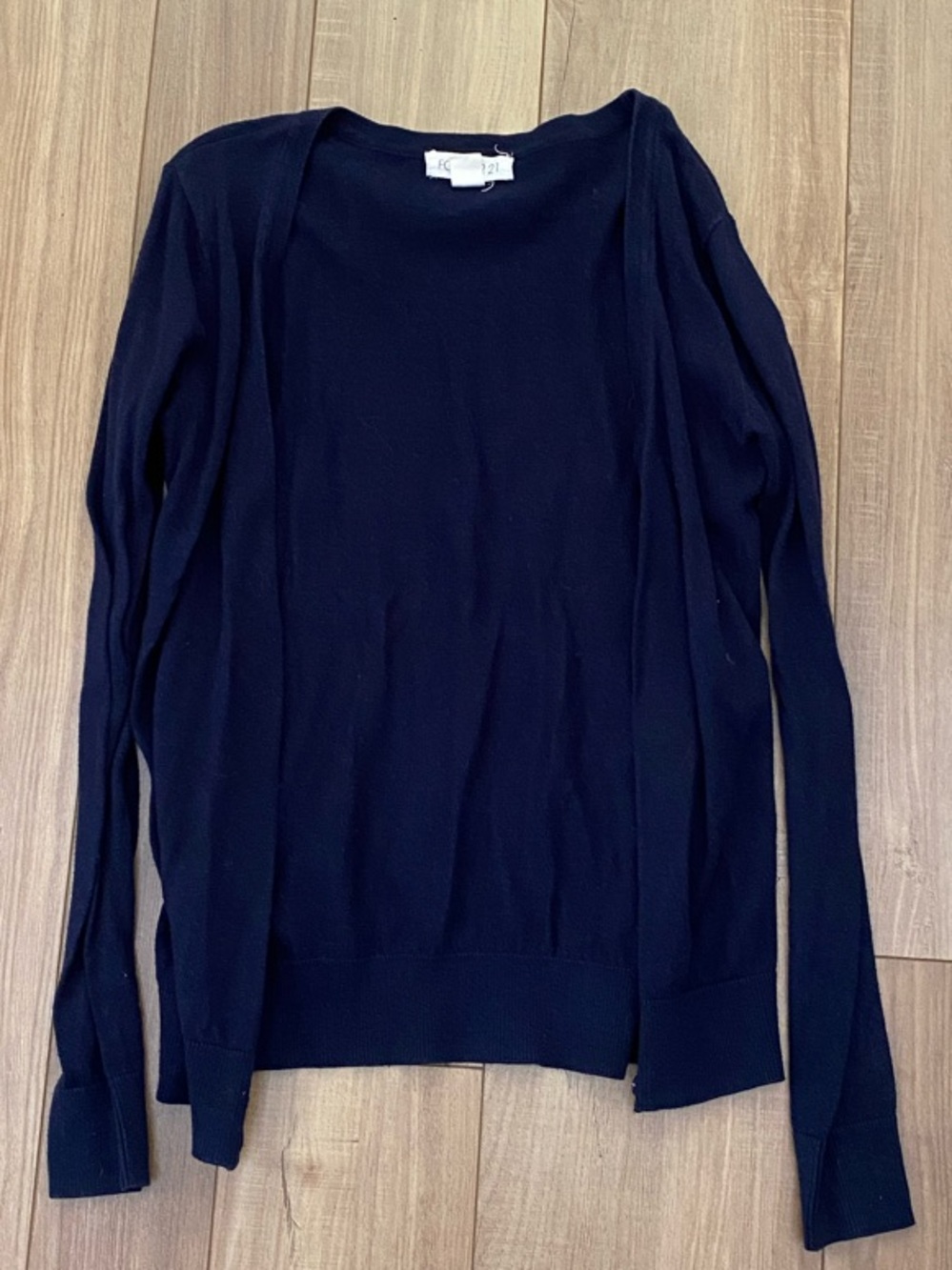 Forever 21 Blue Open-Front Lightweight Cardigan Sweater